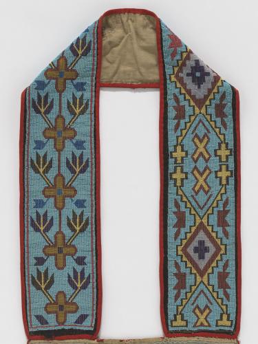 A detail of a Anishinaabe bandolier bag handle.