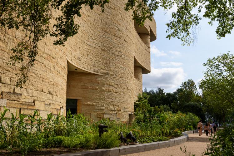 The museum's garden in bloom.