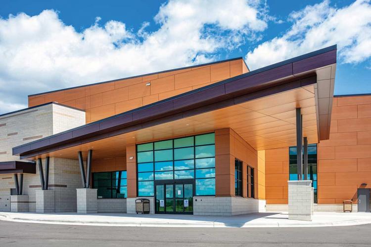 Exterior view of a modern building