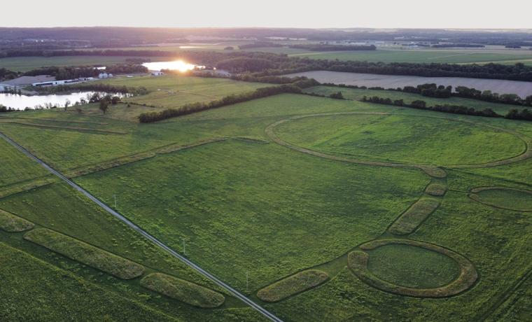 Aerial view of the Hopeton Earthworks