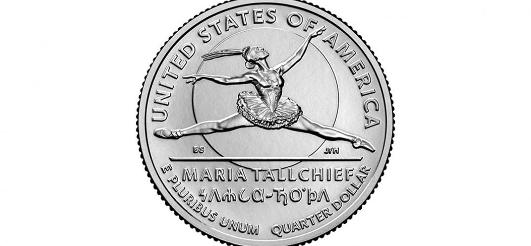 A US quarter featuring Maria Tallchief 