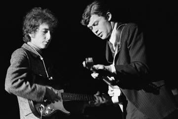 Bob Dylan and Robbie Robertson at Bob Dylan Concert, Knoxville, Tenn., Oct. 8, 1