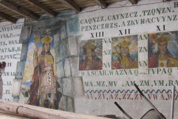 Structure with mural under construction