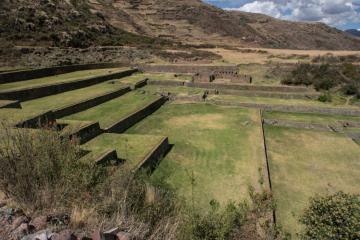 Tipon, near Cusco, a wonder of Inka irrigation and hydraulic engineering.  Photo