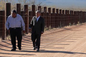Tohono O’odham Nation Vice-chairman Verlon Jose and Chairman Edward Manuel
