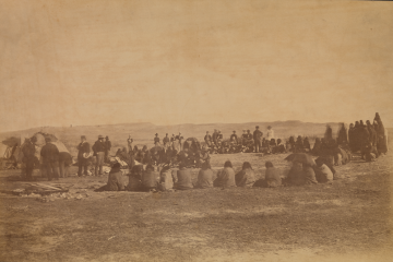 Negotiations at the Fort Laramie Peace Treaty