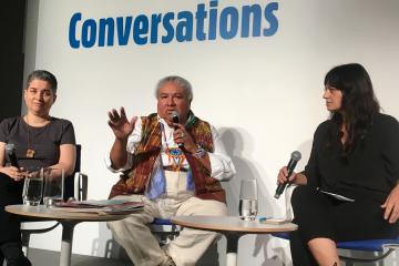 A panel at the international art fair Art Basel Miami