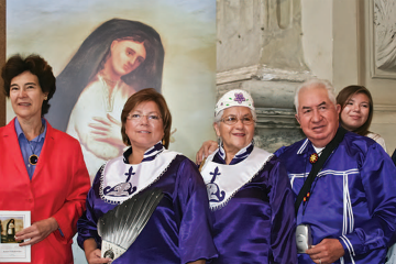 Members of the Akwesasne Mohawk Choir of St. Regis Parish Church