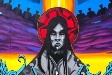 Photography of the The Power of Mother Earth mural painted by Thomas “Breeze” Ma