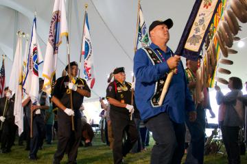 Grand Entry of Native American veterans at the Fourth Annual National Gathering of American Indian Veterans