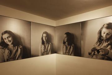 Photo mural at Anne Frank House Museum
