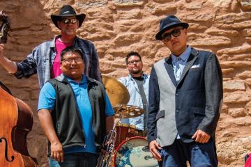 DDAT performing at the Jemez Pueblo Ruins in Jemez, N.M.