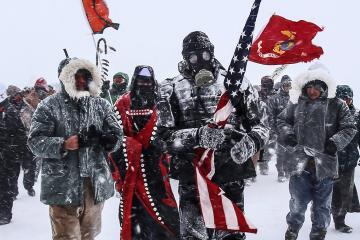 U.S. Marine veterans leading Dakota Access Pipeline protestors