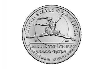 A US quarter featuring Maria Tallchief 